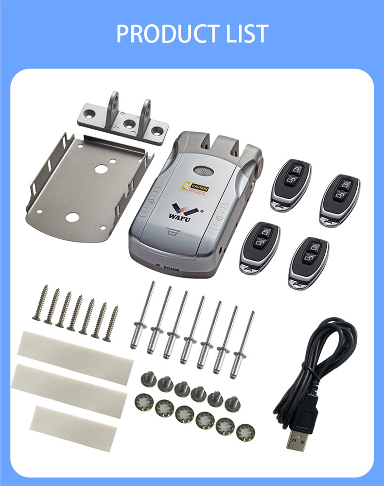 WF-010 hidden remote lock packing list