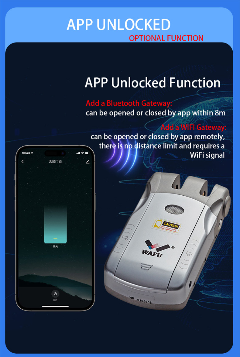 Smart lock APP remote-unlock feature description