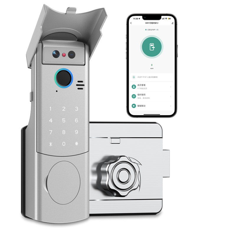 WF-014 3D Face Peephole Smart Lock - Front HD