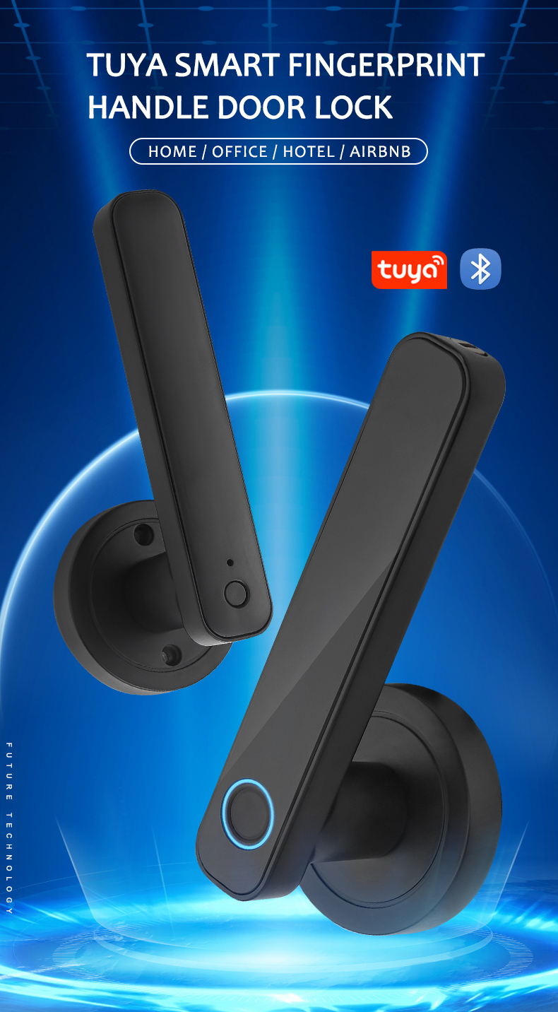 WF-F3 Tuya fingerprint handle lock