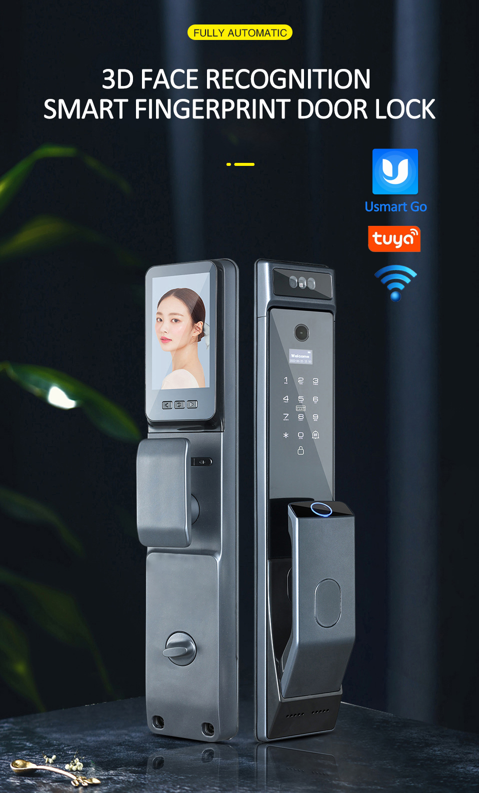 WF-MY4 full-auto 3D face & fingerprint lock