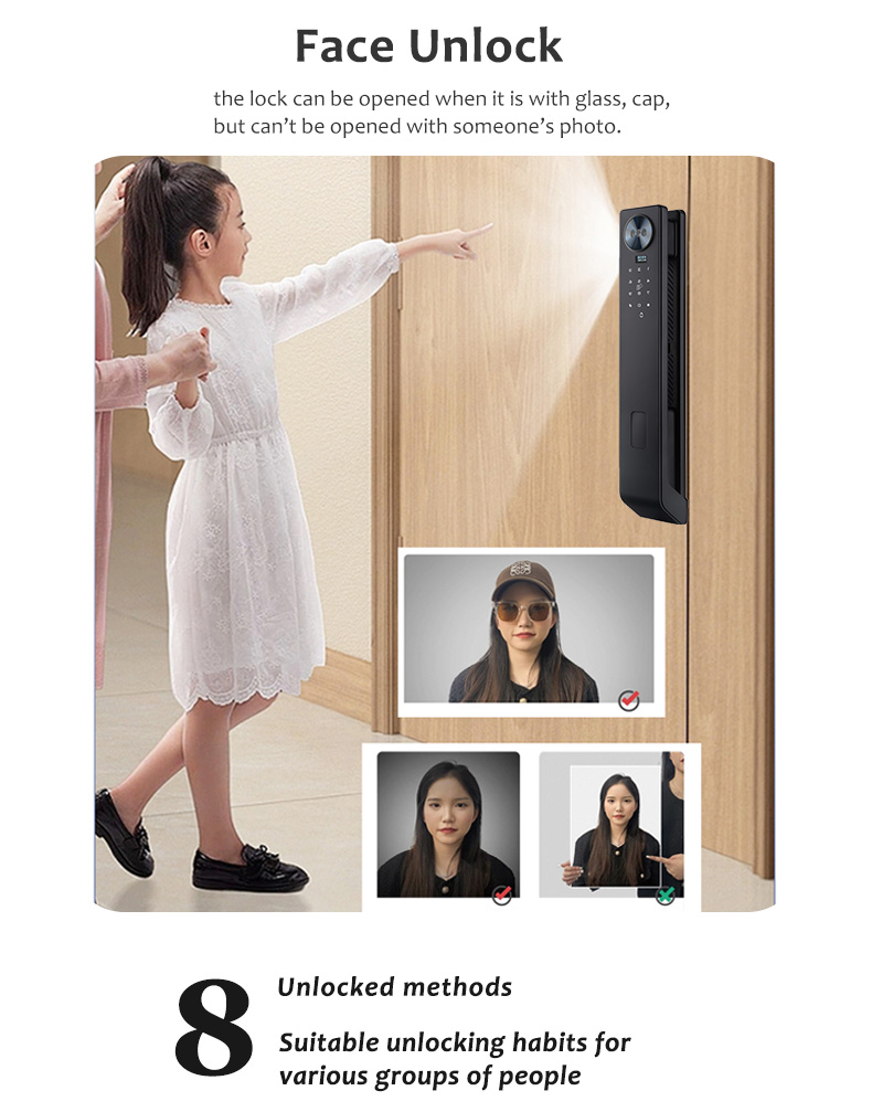 WF-MY6 face anti-photo unlock, supports hats & glasses