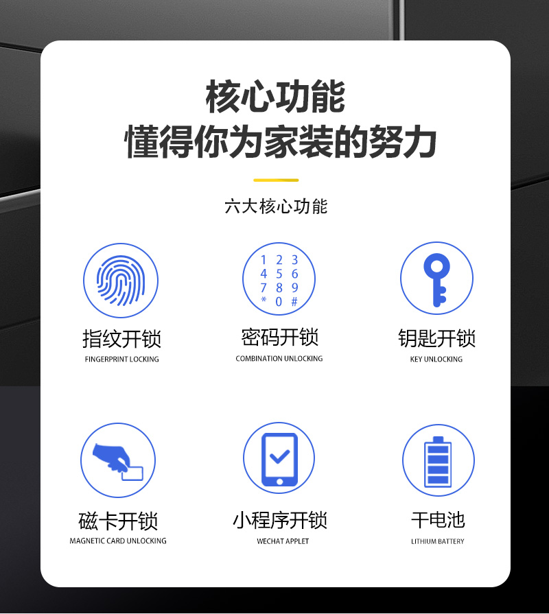 WAFU WF-V2 Thermal Break Aluminum Smart Lock — six core features | detail image 2