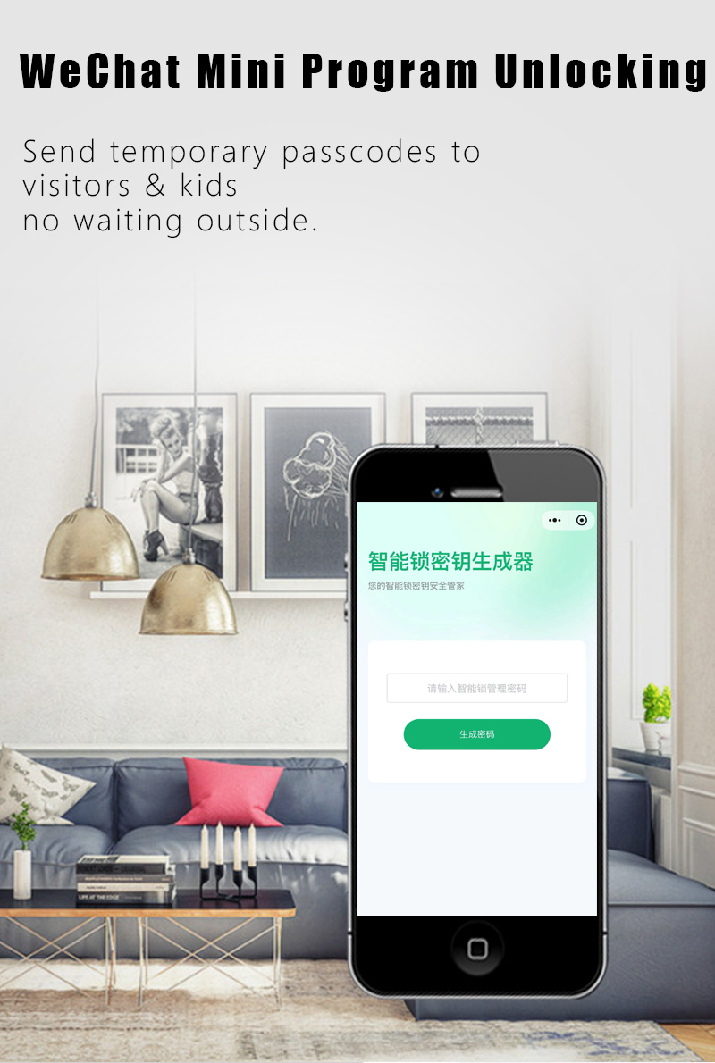 WAFU WF-V2 Thermal Break Aluminum Smart Lock — WeChat mini program unlock | detail image 9