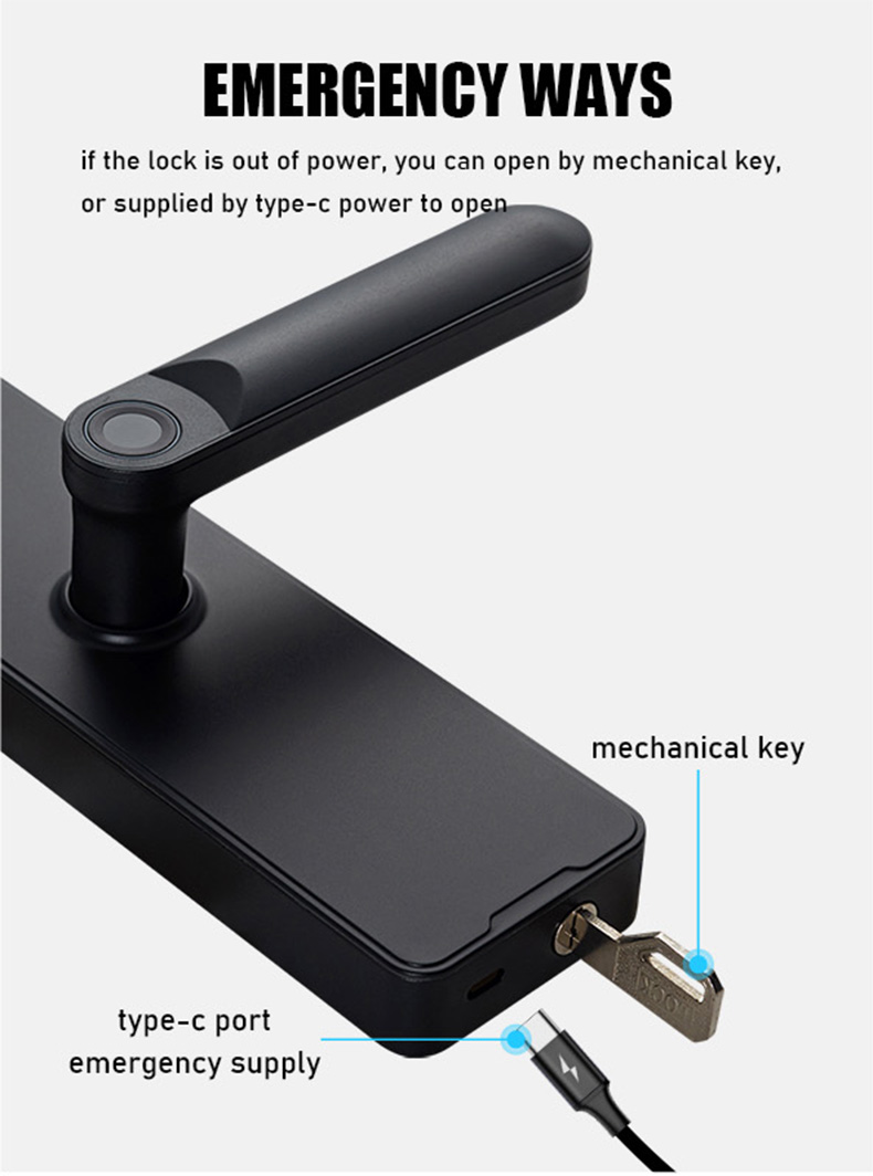 WF-X8 mechanical key + Type-C emergency power