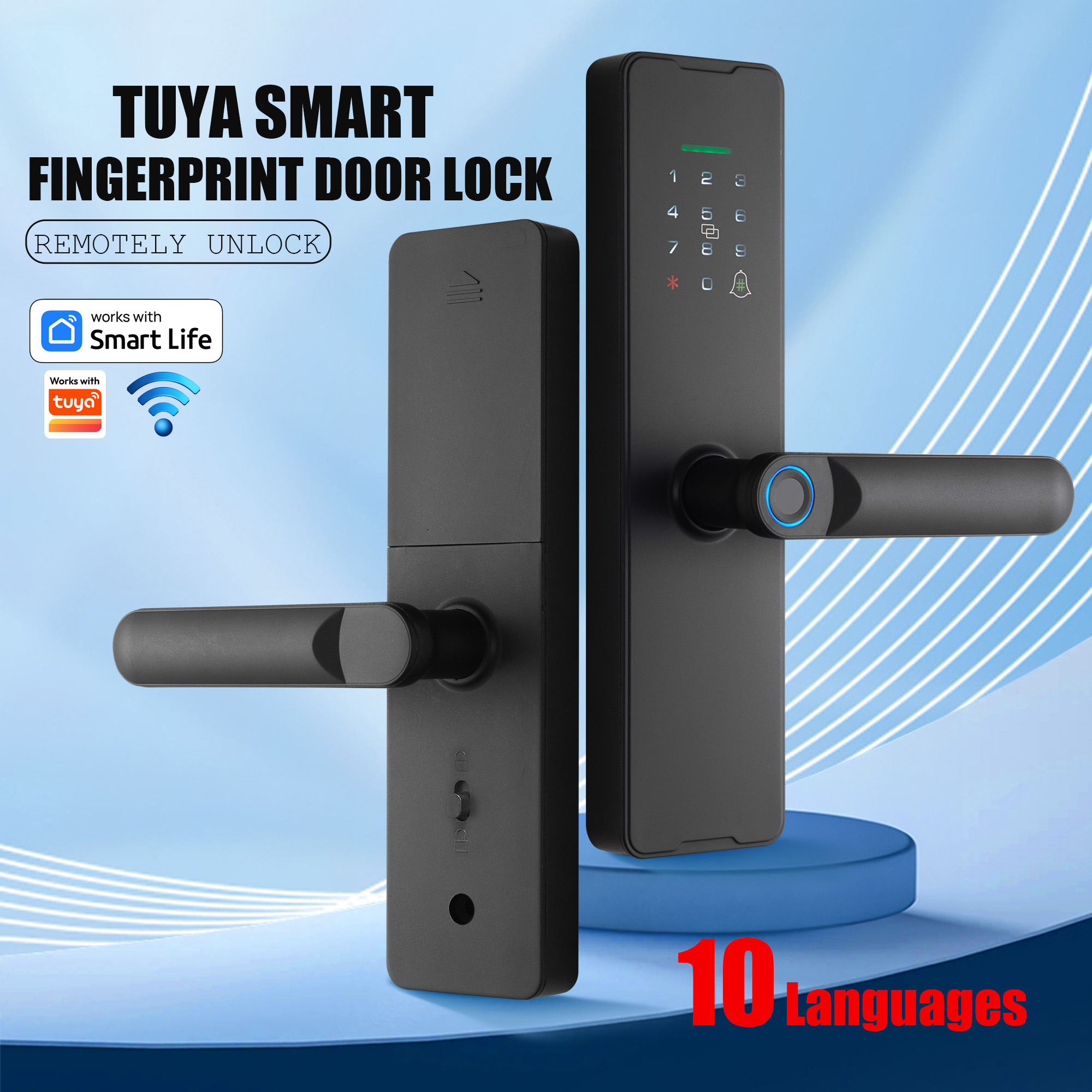 WF-X8 Tuya fingerprint lock remote unlock