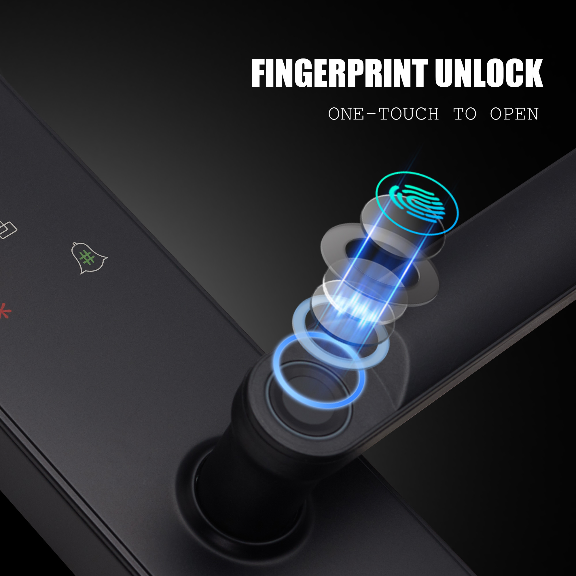 WF-X8 one-touch fingerprint unlock