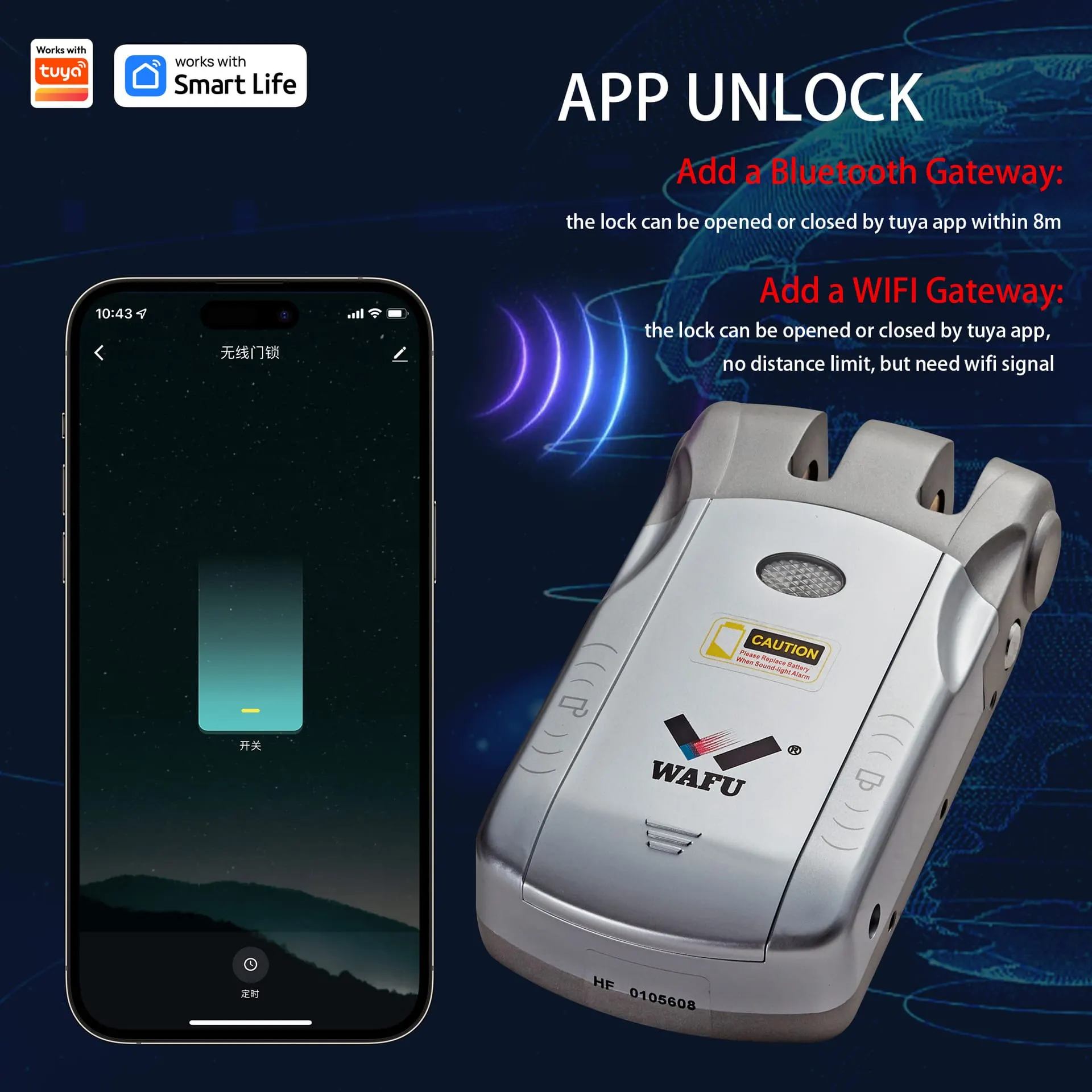 WAFU WF-010 Hidden Anti-Theft Lock — hidden anti-theft lock, home lock | product photo 4