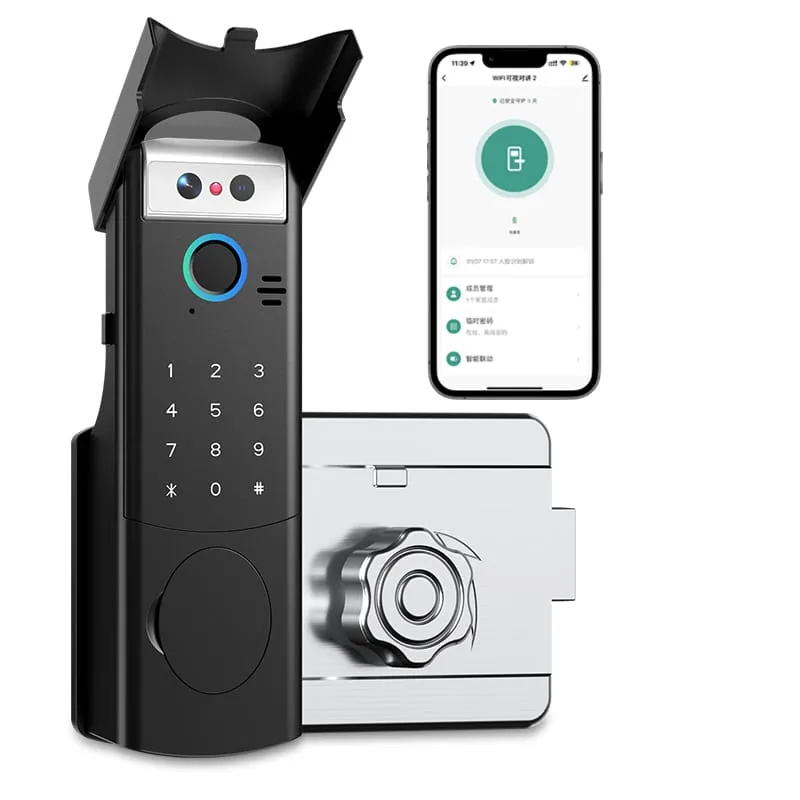 WAFU WF-014 3D Face Peephole Full-Auto Smart Lock — 3D face recognition lock, smart peephole lock | product photo 2