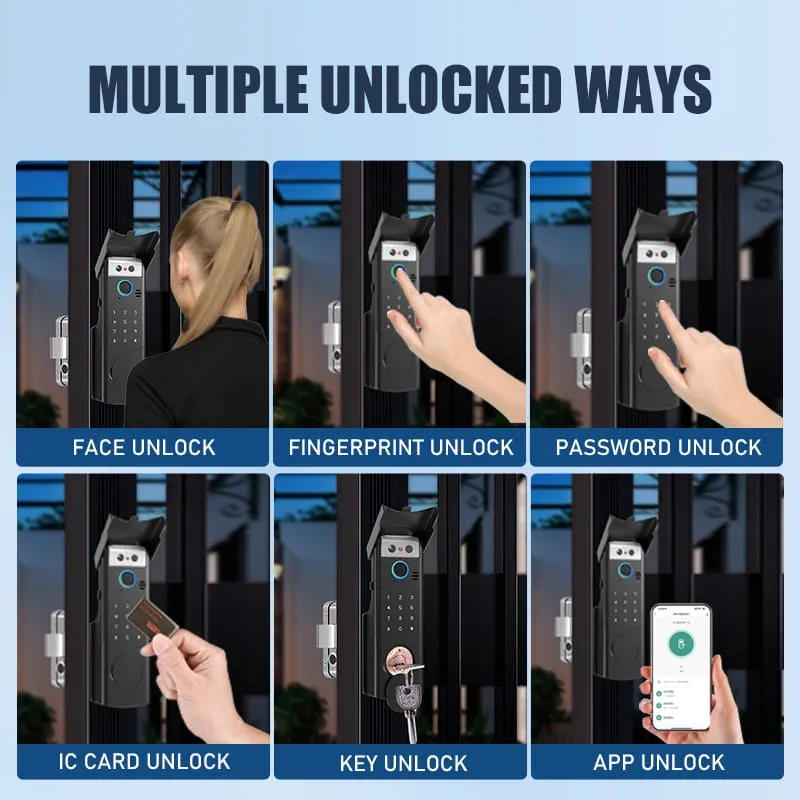 WAFU WF-014 3D Face Peephole Full-Auto Smart Lock — 3D face recognition lock, smart peephole lock | product photo 4
