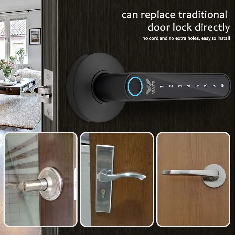 WAFU WF-016 Handle Lock — no-wire handle lock, fingerprint lock | product photo 4