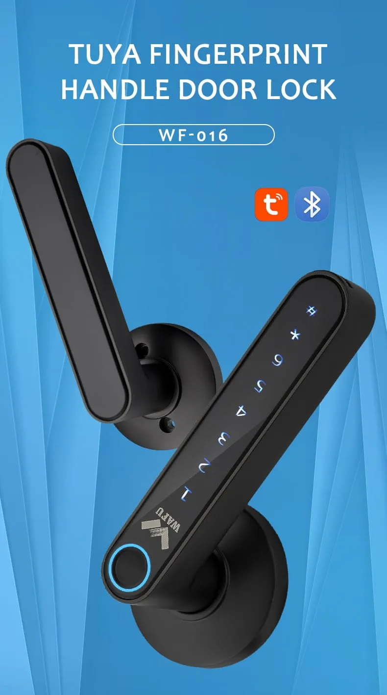 WAFU WF-016 Handle Lock — no-wire handle lock, fingerprint lock | detail image 1