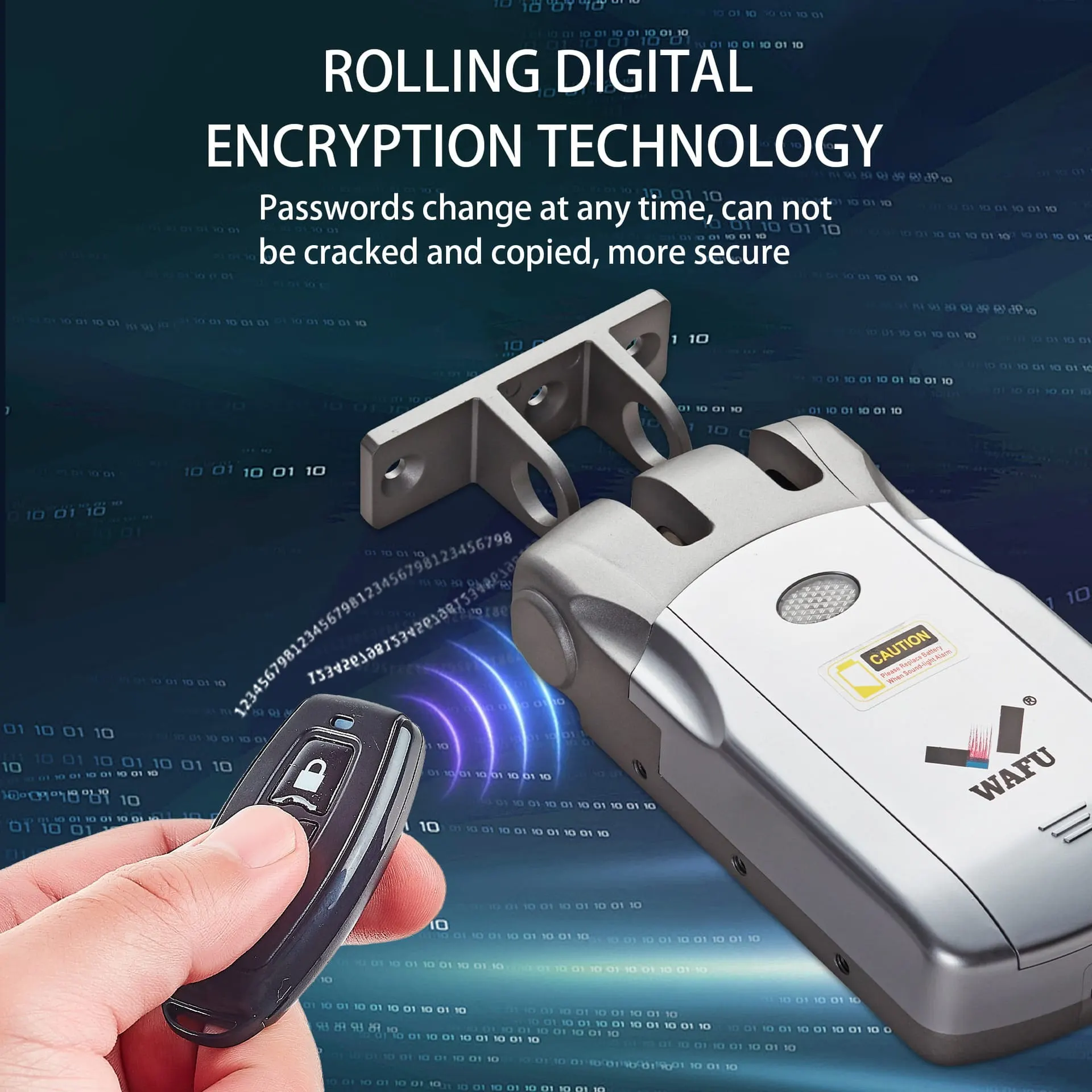 WAFU WF-019 Invisible Remote Lock — Invisible Remote Lock, zinc alloy | product photo 3
