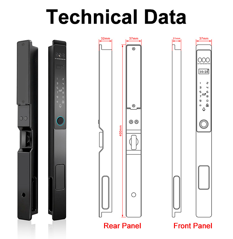 WAFU WF-021 Full-Auto 3D Face and Palm Vein Aluminum Door Lock | detail image 12