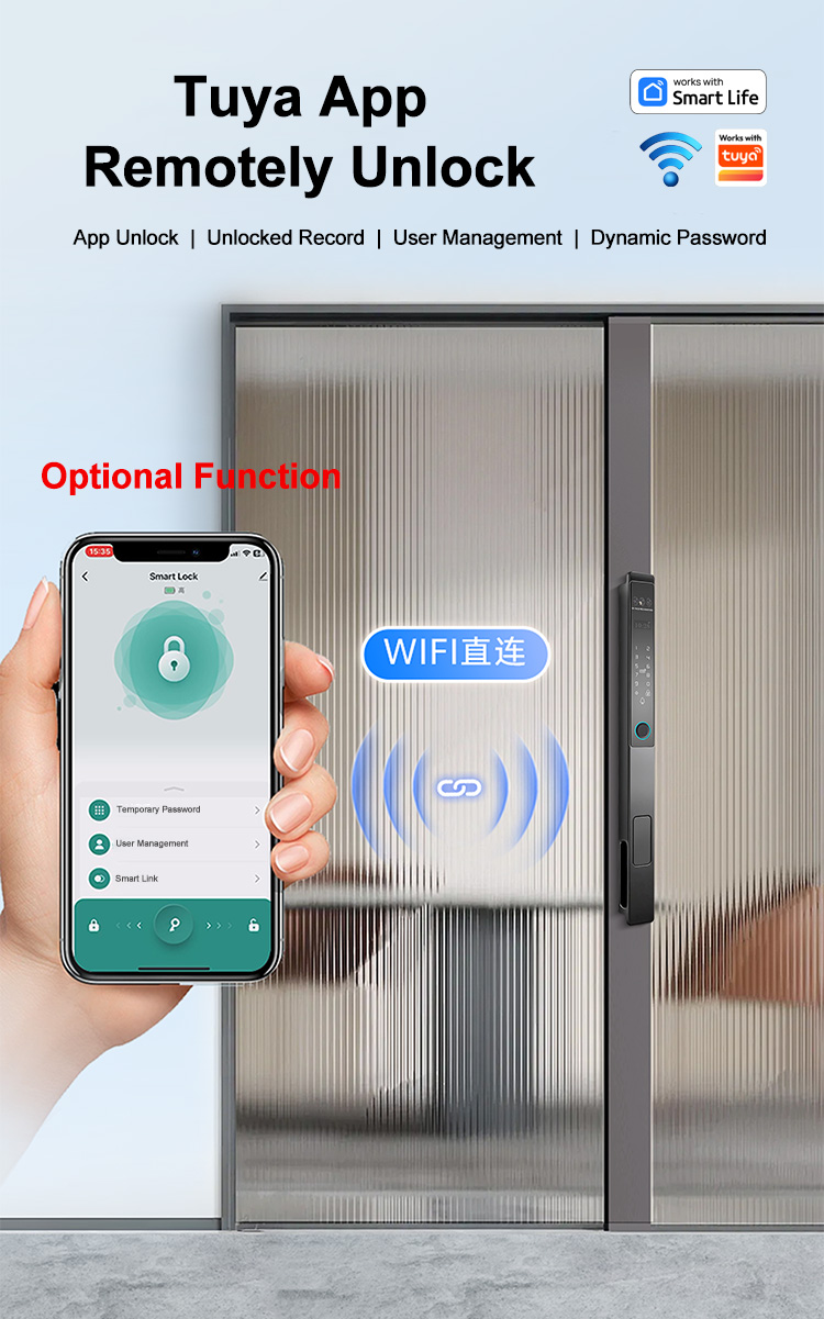 WAFU WF-021 Full-Auto 3D Face and Palm Vein Aluminum Door Lock | detail image 9