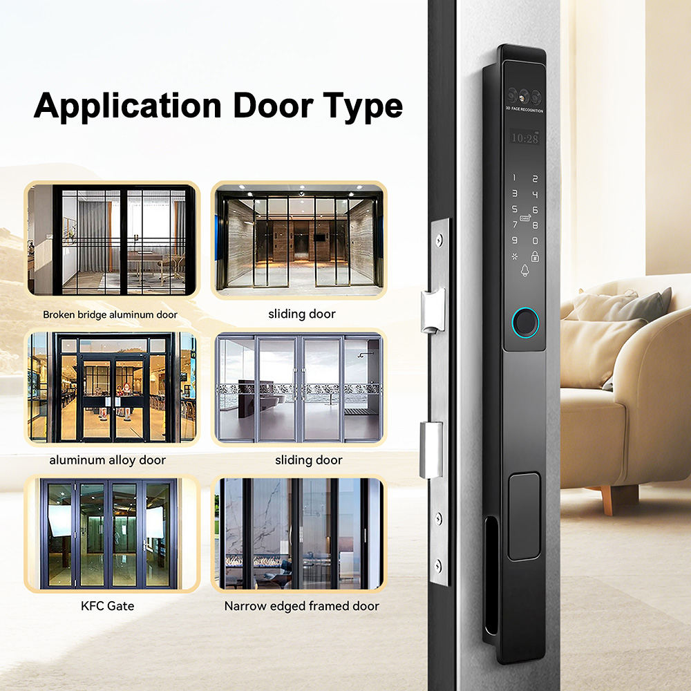 WAFU WF-021 3D Face & Palm Vein Full-Auto Smart Lock — 3D face and palm-vein lock, smart peephole lock | product photo 2
