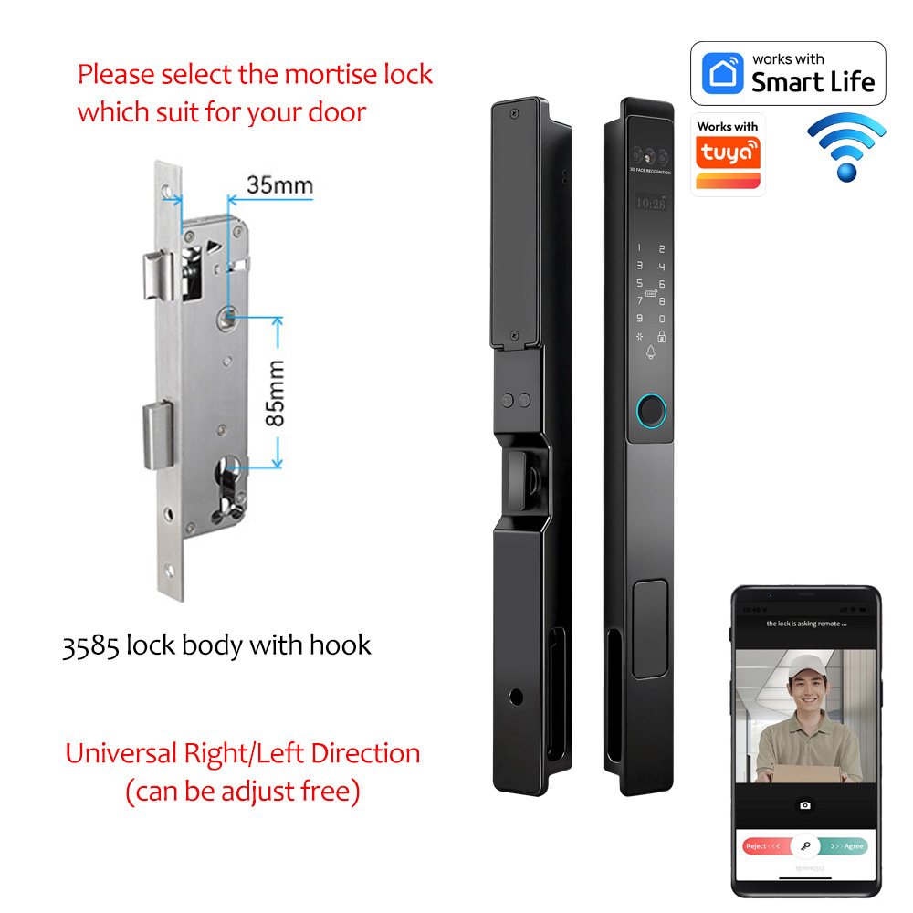 WAFU WF-021 mortise and left-right direction options | product specification image 4