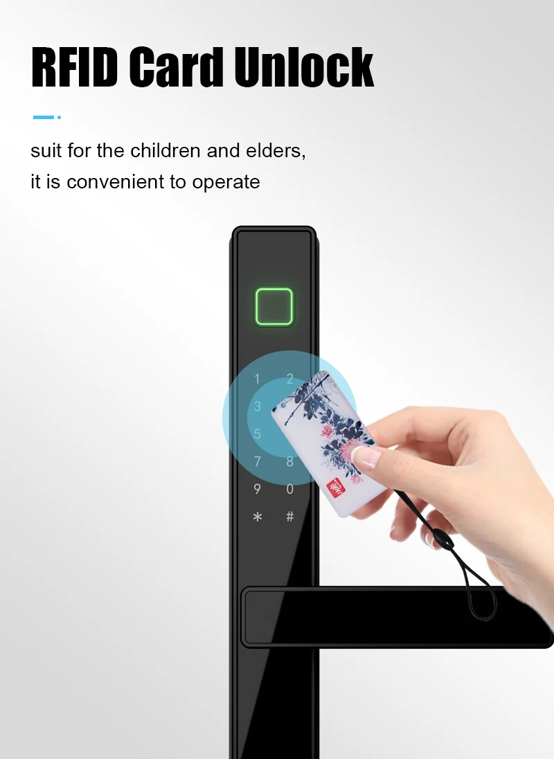 WAFU WF-023 Slim Aluminum Alloy Fingerprint Smart Lock | product detail image 7