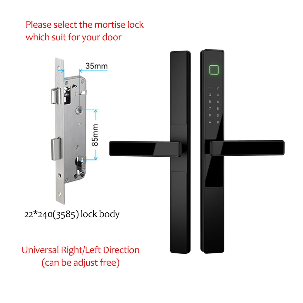 WAFU WF-023 Slim Aluminum Alloy Fingerprint Smart Lock | product photo 5