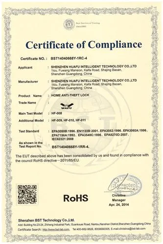 RoHS Certificate
