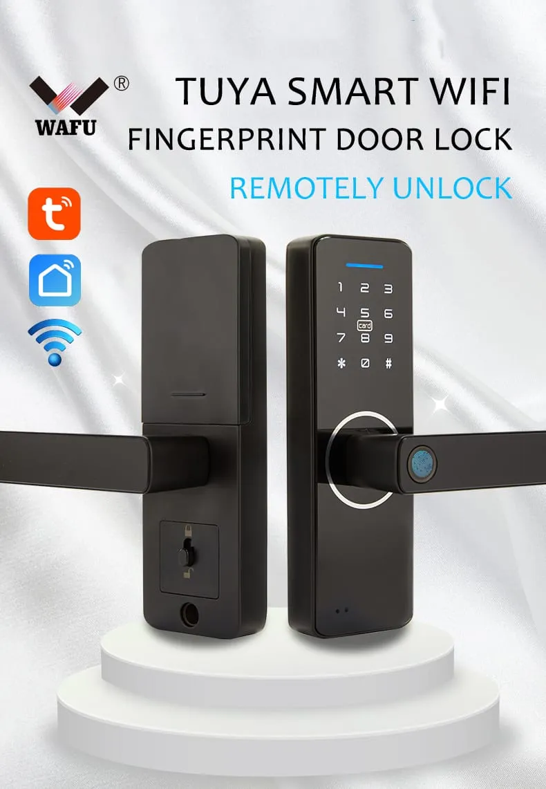 WAFU WF-F1 5-in-1 Smart Handle Lock — smart handle lock, fingerprint password lock | detail image 1