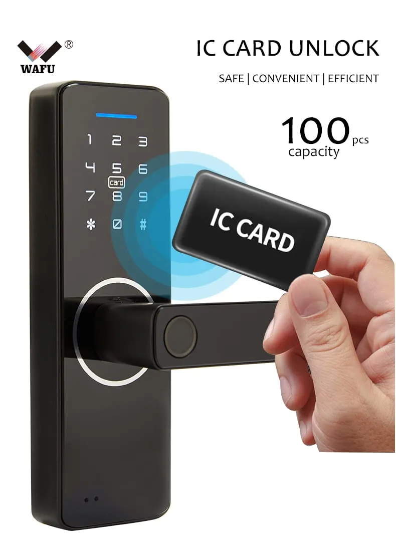 WAFU WF-F1 5-in-1 Smart Handle Lock — smart handle lock, fingerprint password lock | detail image 6