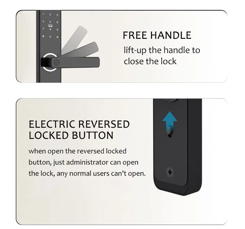 WAFU WF-F1 5-in-1 Smart Handle Lock — smart handle lock, fingerprint password lock | detail image 8