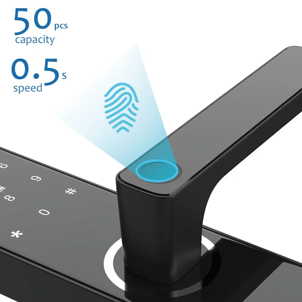 WAFU WF-F1 5-in-1 Smart Handle Lock — smart handle lock, fingerprint password lock | product photo 3