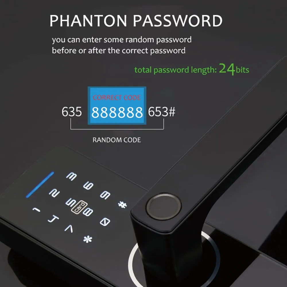 WAFU WF-F1 5-in-1 Smart Handle Lock — smart handle lock, fingerprint password lock | product photo 4