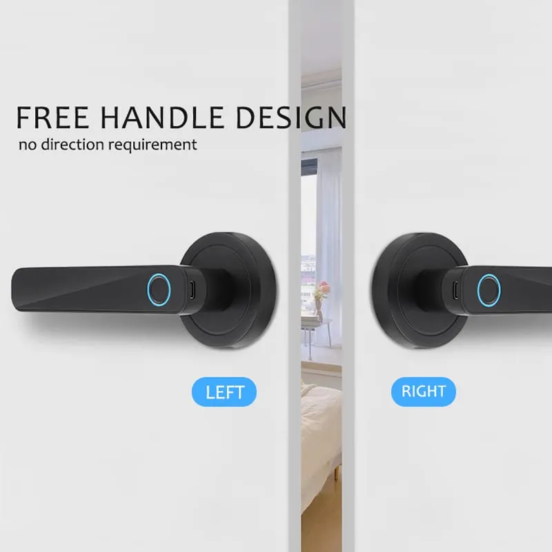 WAFU WF-F3 Fingerprint & Password Handle Lock — WAFU WF-F3, fingerprint password handle lock | product photo 3