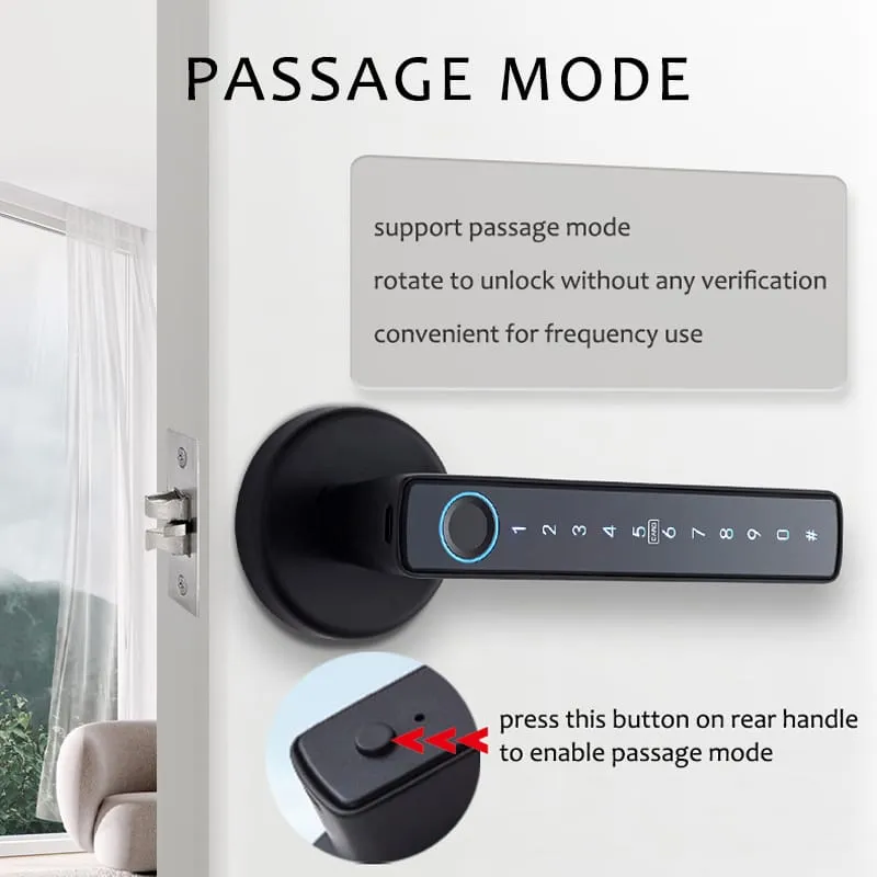 WAFU WF-F6 Fingerprint Handle Lock — fingerprint handle lock, Bluetooth door lock | product photo 7