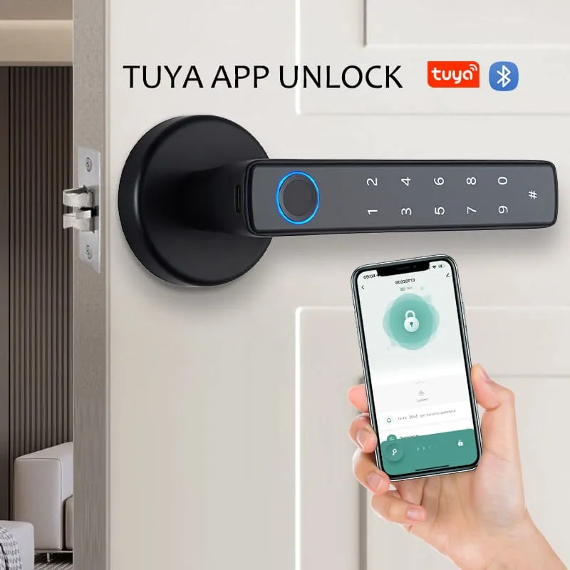WAFU WF-F8 Fingerprint & Password Handle Lock — fingerprint password handle lock, large capacity | product photo 2