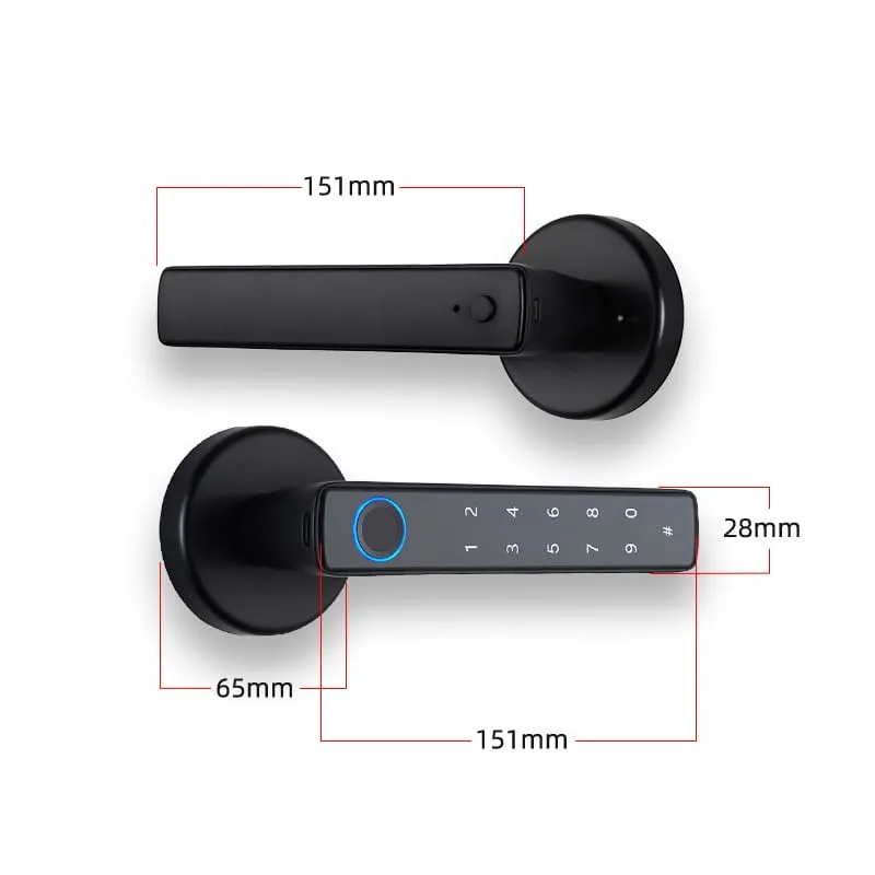 WAFU WF-F8 Fingerprint & Password Handle Lock — fingerprint password handle lock, large capacity | product photo 5