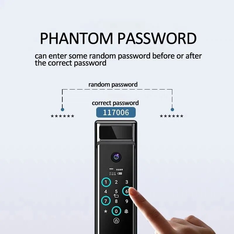 WAFU WF-MY4 3D Visual Peephole Lock — 3D face recognition, visual peephole lock | product photo 2