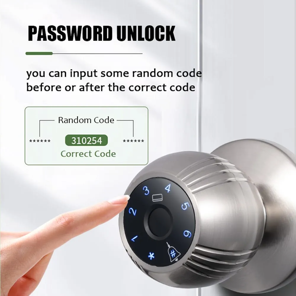 WAFU WF-Q7 Smart Ball Knob Lock — Smart Ball Knob Lock, modern minimalist | product photo 3