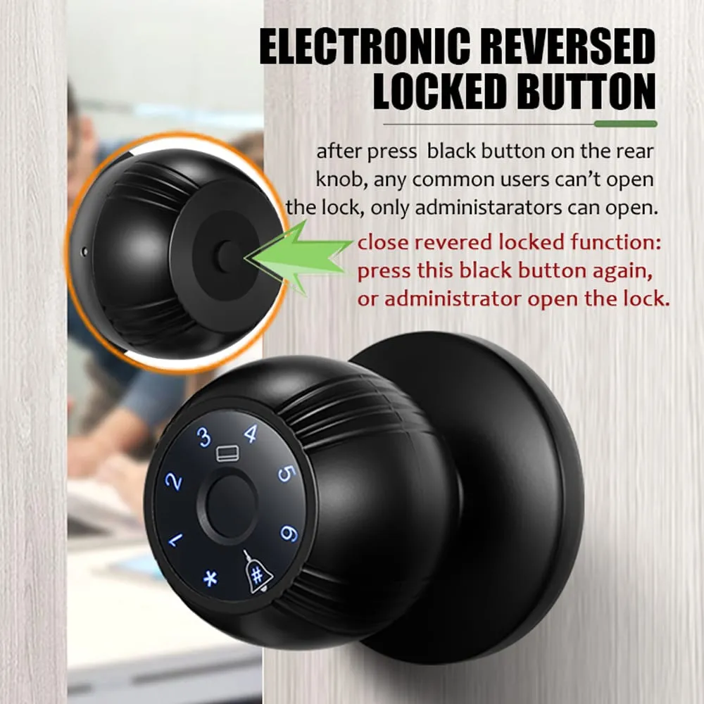 WAFU WF-Q7 Smart Ball Knob Lock — Smart Ball Knob Lock, modern minimalist | product photo 6