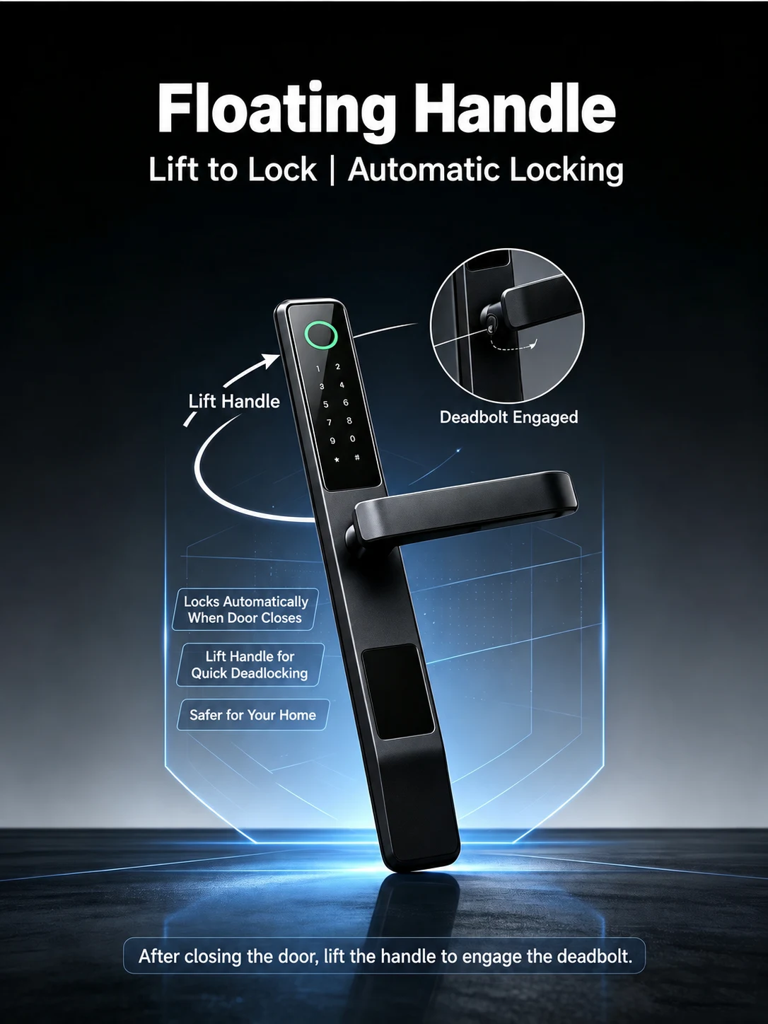 V4 Smart Handle Lock for Thermal-Break Aluminum Doors detail image 4