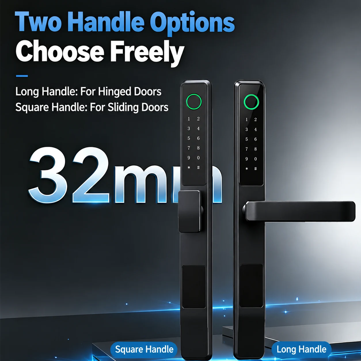 V4 Smart Handle Lock for Thermal-Break Aluminum Doors 2