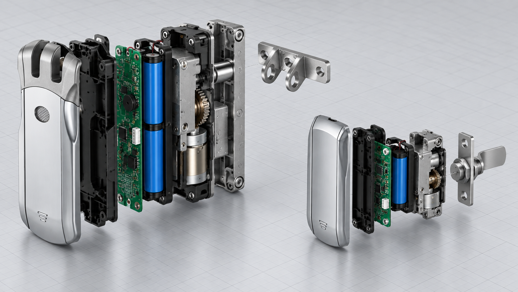 Door-lock and cabinet-lock architecture comparison