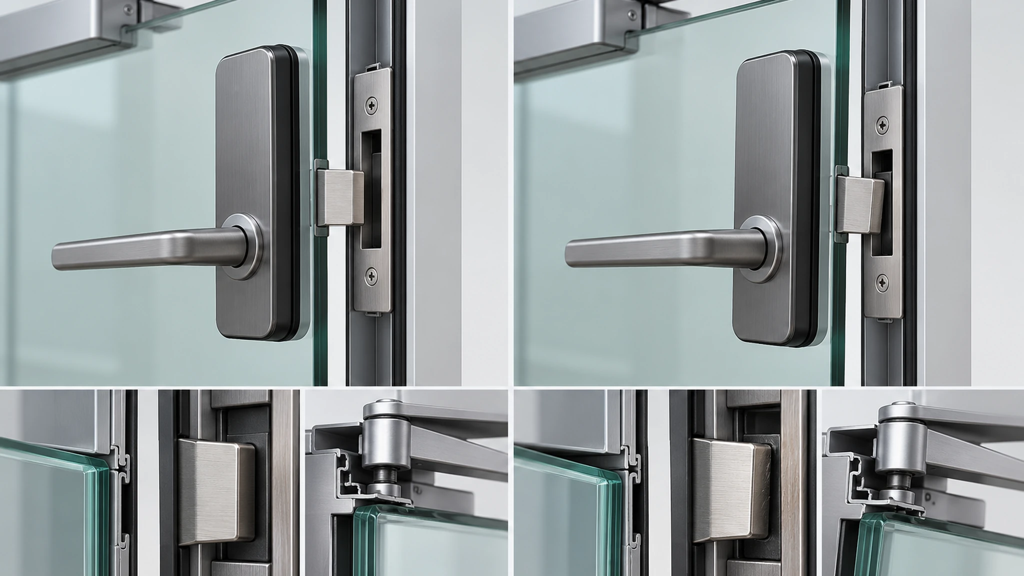 Glass-door smart-lock alignment and load comparison
