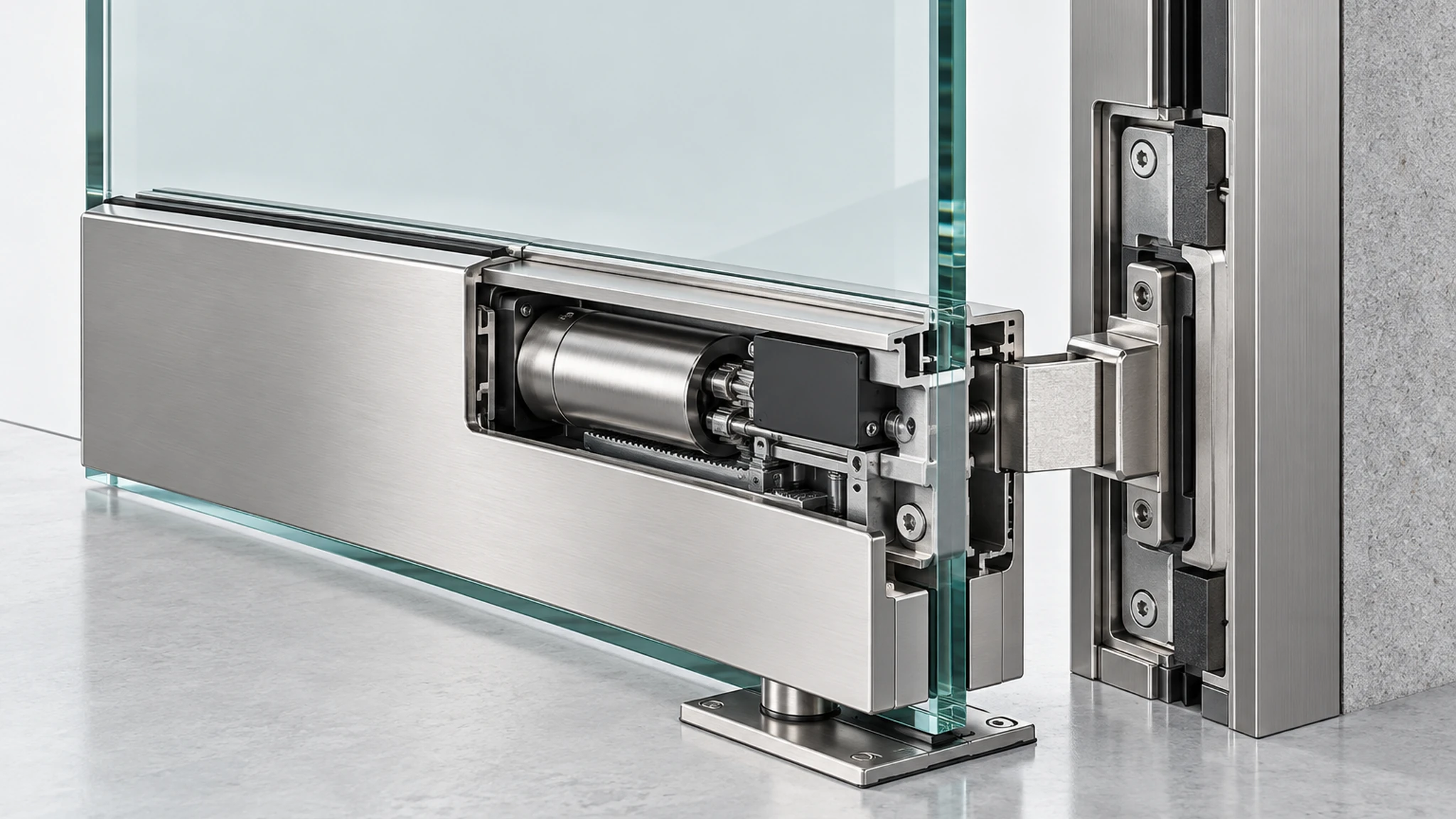 Glass-door smart-lock mounting interface comparison