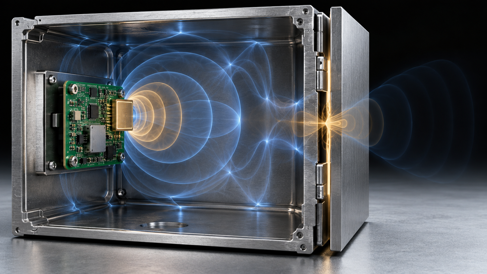 RF shielding inside a metal cabinet