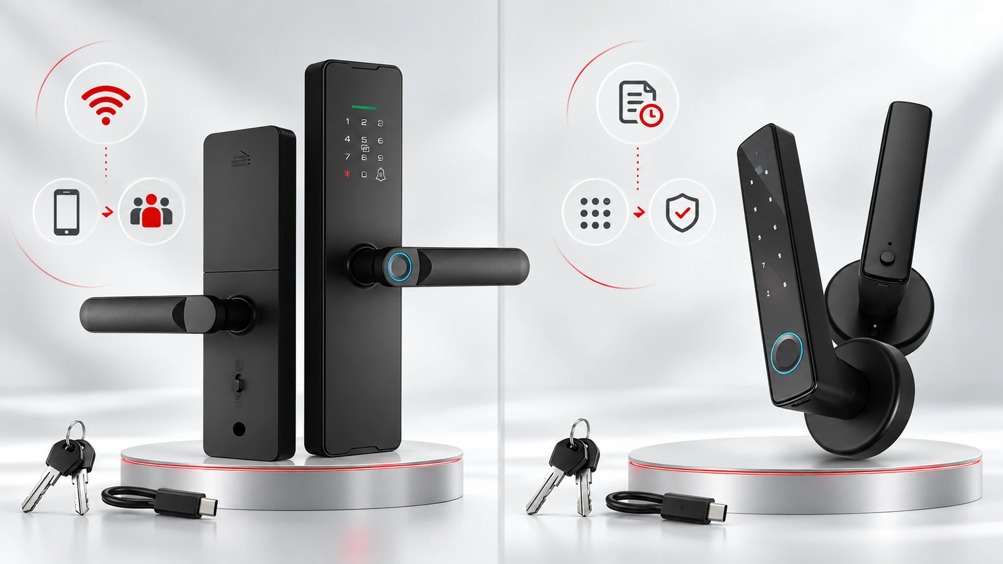 WF-X8 and WF-F8 hotel access evaluation comparison